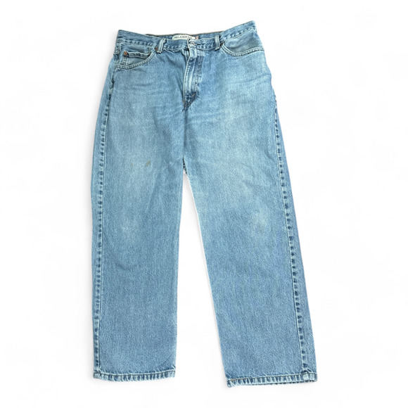 Levis 550 Jeans Mens 34x28 Blue Relaxed Fit Light Wash Cotton Y2K 36x30 Tag - Picture 1 of 11